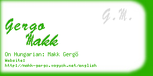 gergo makk business card